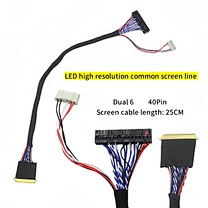 l2 40pin dual 6 high resolution led screen cable lvds universal screen cabl